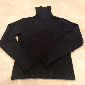 Banana Moon French Designer black wool angora ski sweater.
